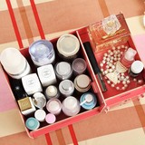 韩国超大号化妆品箱 桌面收纳盒 木质梳妆台彩妆护肤品首饰整理盒
