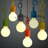 现代简约个性DIY龙珠灯泡吊灯环保创意儿童房餐厅E27硅胶灯头吊灯