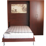 定做壁床隐形床翻板床壁柜床1.2米1.5米五金带衣柜书柜组合广州