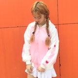 2016夏装韩版学院风软妹子刺绣爱心长袖外套女学生夹克棒球服上衣