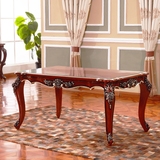 欧式餐桌 美式复古仿古餐台 法式实木新古典饭桌 雕花用餐台长桌