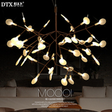 创意个性客厅现代餐厅北欧led吊灯萤火虫moooi树枝树叶艺术灯具
