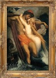 欧式油画挂画卧室裸女装饰画有框玄关别墅壁画竖幅古典人物油画88