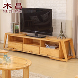纯实木电视柜组合1.8米橡木2米伸缩北欧客厅简约现代日式家具特价