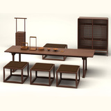 新中式书桌写字台现代中式办公家具样板房书房家具实木书桌椅定制