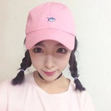SELENA韩国时尚粉色黑色白色动感棒球帽机车帽子女鸭舌帽