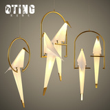 后现代创意个性小鸟吊灯卧室阳台餐厅吊灯简约设计北欧千纸鹤吊灯