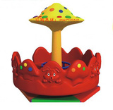 厂家直销蘑菇转椅幼儿园早教塑料转椅亲子园玩具儿童手推蘑菇转椅