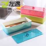 左遇 厨房筷子盒带盖沥水筷子笼塑料多功能筷子架筷子收纳盒筷筒