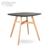 铂莱美实木餐桌椅现代简约咖啡厅洽谈桌省空间日式接待桌小圆桌子