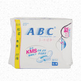 ABC纤薄棉柔排湿表层卫生巾 天然纯棉干爽舒适含健康配方日用8片