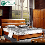 米斯兰达 新中式1.8米全实木床 现代橡木双人床卧室实木婚床BC804