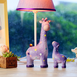 创意亲子长颈鹿卡通暖光动物护眼台灯卧室儿童婴儿床头温馨小夜灯
