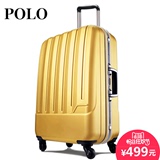 POLO铝框拉杆箱万向轮行李箱商务旅行箱男女登机密码箱硬箱