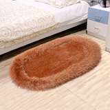 加厚3D椭圆形长毛可爱门垫地垫卧室客厅床边地毯门厅防滑垫包邮