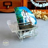 刻字水晶玻璃钢琴音乐盒照片八音盒天空之城创意礼品生日礼物女友