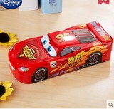 Disney汽车总动员文具盒儿童男孩赛车麦昆造型小学生双层铁铅笔盒