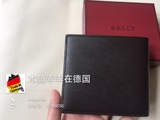 德国正品直邮代购BALLY巴利男款十字纹对折牛皮短款钱夹/钱包