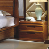 实木床头柜现代中式胡桃木床头柜实木床边柜绿色环保实木家具