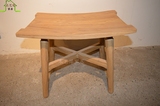 老榆木实木小凳子凹面现代板凳面漆矮凳穿鞋凳简约长条茶几凳特惠