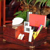 中式复古家居办公实木桌面遥控名片笔筒收纳抽纸盒纸巾盒红酸枝木