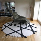 欧式中式样板间圆形地毯客厅茶几沙发 卧室床边手工腈纶地毯定制