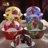 新品陶园梦 唐山骨瓷碗套装山茶花陶瓷餐具5件套 米饭碗面碗汤碗