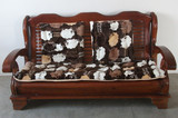 特价秋冬加厚毛绒红木椅子沙发垫 单人双人三人连体坐垫子可拆洗