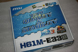 全新盒装MSI/微星H61M-E33(B3) 61主板 1155针 I3 530 I5 I7秒B75
