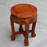 红木圆凳鼓凳非洲花梨木四脚圆椅子换鞋凳中式古典红木家具