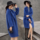 加棉加厚2015冬装新款韩版女装茧型宽松羊毛呢大衣中长款毛呢外套
