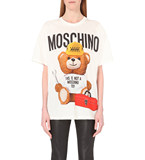 正品 Moschino 莫斯奇诺2016春夏女士工具小熊字母短袖T恤 DA0708