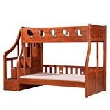 实木家具纯香柏木儿童床单人床梯步高低子母床上下双层床五包到家