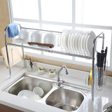 放碗盘收纳架水槽碗架304不锈钢沥水架厨房水池上洗碗滴水置物架