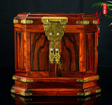 老挝大红酸枝珠宝箱首饰盒百宝箱红木雕家具摆件结婚嫁妆工艺礼品