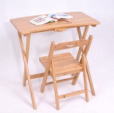 包邮实木楠竹学习桌儿童书桌儿童学习 桌椅套装升降折叠写字桌椅