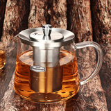 波润正品 不锈钢过滤耐热玻璃茶壶 电磁炉专用煮茶壶黑茶泡茶壶