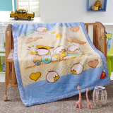 拉舍尔小毛毯儿童绒毯婴儿毯子加厚双层冬季办公室午睡毯子