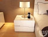 乐乐美新款白色烤漆现代简约床头柜厂家直销可定制各类新款床头柜