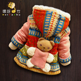 冬季男童女童宝宝1-2-3岁加绒加厚棉服小孩棉袄婴幼儿童棉衣外套
