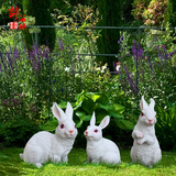 兔子花园田园林摆件庭院装饰仿真动物工艺品创意户外景观树脂雕塑