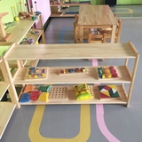 幼儿园蒙氏教具柜新西兰松实木儿童玩具储物收纳整理置物柜架家具