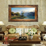 油画风景纯手绘画欧式客厅有框装饰画手工山水聚宝盆正品单幅挂画