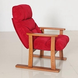 高级懒人沙发椅实木扶手躺椅绒布午休椅电脑椅办公折叠椅区域包邮