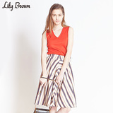 Lily Brown 2016春夏新品 针织拼接连衣裙（商场同款）