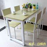 快餐钢木桌椅组合简约现代小吃桌饭店餐桌餐厅食堂餐桌椅定制