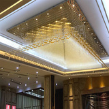 豪华酒店工程水晶灯宾馆会所非标吸顶灯宴会厅长方形大堂水晶灯