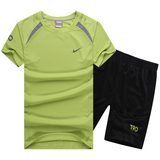 正品nike耐克夏新款男士T恤短裤跑步服足球训练服透气运动套装.