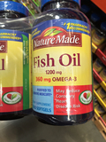 美国代购 Nature Made Fish Oil 深海鱼油 1200mg*200粒 改善三高