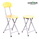 小板凳餐椅凳时尚靠背椅圆凳子简约便携式折叠椅子培训会议椅钢管